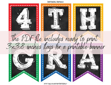 First Day Of 4th Grade Banner PRINTABLE