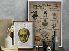 Halloween Bucket List PRINTABLE Decor Sign Print Poster