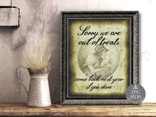 Out Of Candy Sign PRINTABLE Halloween Decor Print Treats