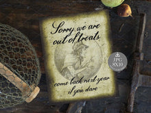 Out Of Candy Sign PRINTABLE Halloween Decor Print Treats