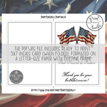 Veterans Day Card PRINTABLE Thank A Veteran