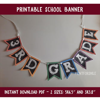 First Day Of 3rd Grade Banner PRINTABLE