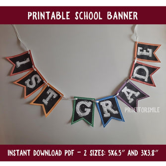First Day Of 1st Grade Banner PRINTABLE