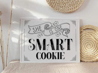 She Is One Smart Cookie Sign Graduation Party Decorations PRINTABLE