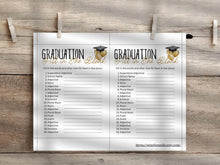 Graduation Game Fill In The Blank Printable College Graduation Party Class Of 2025