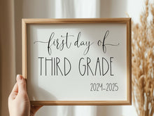 First Day Of Third Grade Sign 3rd PRINTABLE Back To School Sign Photo Prop