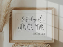 First Day Of Junior Year Sign PRINTABLE Back To School Sign Photo Prop