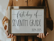 First Day Of 7th Grade Sign Seventh PRINTABLE Back To School Sign Photo Prop