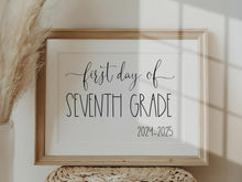 First Day Of 7th Grade Sign Seventh PRINTABLE Back To School Sign Photo Prop