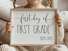 First Day Of First Grade Sign 1st Grade PRINTABLE Back To School Sign Photo Prop