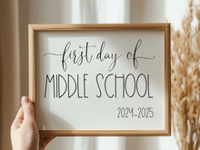 First Day Of Middle School Sign PRINTABLE Back To School Sign Photo Prop