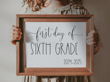 First Day Of Sixth Grade Sign 6th PRINTABLE Back To School Sign Photo Prop