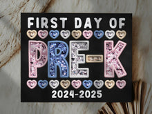 First Day Of Pre K PRINTABLE Sign Chalkboard PreK Back To School Sign Photo Prop Instant Download