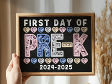 First Day Of Pre K PRINTABLE Sign Chalkboard PreK Back To School Sign Photo Prop Instant Download