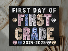 First Day Of First Grade PRINTABLE Sign Chalkboard 1st Grade Back To School Sign Photo Prop Instant Download