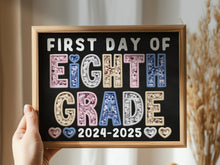 First Day Of 8th Grade PRINTABLE Sign Chalkboard Eighth Grade Back To School Sign Photo Prop Instant Download