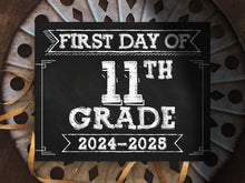 First Day Of 11th Grade Sign PRINTABLE School Sign 1st Chalkboard Class Of 2026