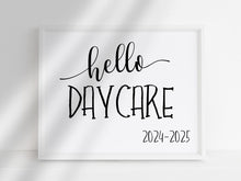 Hello Daycare Sign, First Day Of Daycare, PRINTABLE, Instant Download