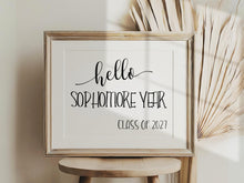 Hello Sophomore Year Sign, First Day Of Sophomore Year, PRINTABLE, Instant Download