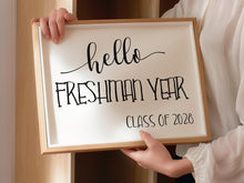 Hello Freshman Year Sign, First Day Of Freshman Year, PRINTABLE, Instant Download