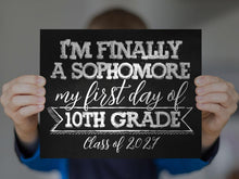 First Day Of 10th Grade Sign Sophomore Year PRINTABLE Tenth Grade Class 2027