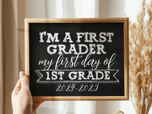 First Day Of First Grade Sign 1st Grade Sign PRINTABLE Chalkboard 2024