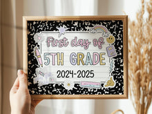 First Day Of Fifth Grade Sign Pastel PRINTABLE, First Day Of 5th Grade, First Day Of School Sign For Girl 1st Day Photo Prop