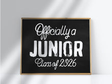 First Day Of Junior Year Sign Class Of 2026, Chalkboard 11th Grade Sign, PRINTABLE Officially A Junior