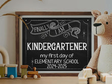 First Day Of Kindergarten Sign Elementary School Back To School Sign Chalkboard Printable