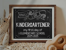 First Day Of Kindergarten Sign Elementary School Back To School Sign Chalkboard Printable