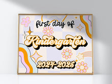 PRINTABLE First Day Of Kindergarten Sign Retro School Sign