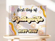 PRINTABLE First Day Of Kindergarten Sign Retro School Sign