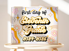 PRINTABLE First Day Of 11th Grade Sign Retro Eleventh Grade School Sign