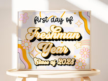 PRINTABLE First Day Of Freshman Year Sign Retro Class Of 2028