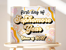 PRINTABLE First Day Of Sophomore Year Sign Retro Class Of 2027