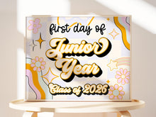 PRINTABLE First Day Of Junior Year Sign Retro Class Of 2026