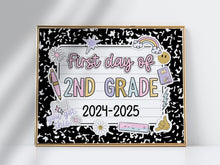 First Day Of Second Grade Sign Pastel PRINTABLE, First Day Of 2nd Grade, First Day Of School Sign For Girl 1st Day Photo Prop