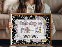 First Day Of Pre-K3 Sign Pastel PRINTABLE, First Day Of School Sign For Girl 1st Day Photo Prop