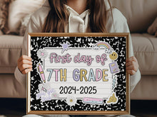 First Day Of 7th Grade Sign Pastel PRINTABLE, First Day Of Seventh Grade, First Day Of School Sign For Girl 1st Day Photo Prop