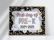 First Day Of Pre-K Sign Pastel PRINTABLE, First Day Of School Sign For Girl 1st Day Photo Prop