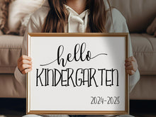 Hello Kindergarten Sign, First Day Of Kindergarten, PRINTABLE, Instant Download