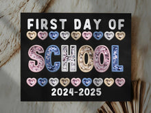 First Day Of School PRINTABLE Sign Chalkboard Back To School Sign Photo Prop Instant Download