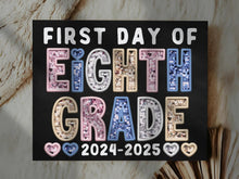 First Day Of 8th Grade PRINTABLE Sign Chalkboard Eighth Grade Back To School Sign Photo Prop Instant Download