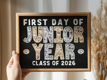 First Day Of Junior Year PRINTABLE Sign Chalkboard Class Of 2026 11th Grade Back To School Sign Photo Prop Instant Download