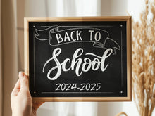 Back To School Sign Printable 2024 Chalkboard, First Day Of School Sign