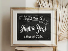 First Day Of Junior Year Sign Printable Chalkboard Class Of 2026