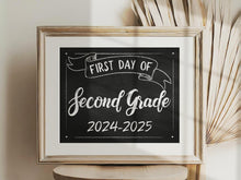 First Day Of Second Grade Sign Printable 2nd Grade Sign School Chalkboard 2024