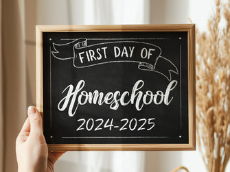 First Day Of Homeschool Sign Printable Chalkboard