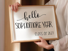 Hello Sophomore Year Sign, First Day Of Sophomore Year, PRINTABLE, Instant Download