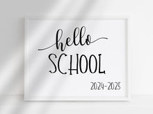 Hello School Sign, First Day Of School, PRINTABLE, Instant Download